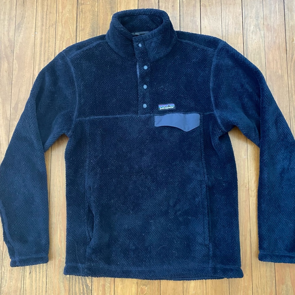Patagonia Mens Re-Tool Snap T Fleece Pullover Medium Navy
